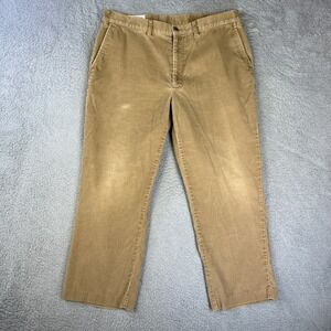 Orvis Corduroy Pants Mens 38x26 Brown Straight Leg Classic Retro Y2K‎ Cropped